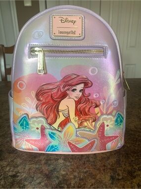 Loungefly Iridescent Ariel The Little Mermaid Floral Mini Backpack- UK Exclusive